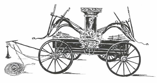 First West Chester's 1st Engine.  Artist's conception.